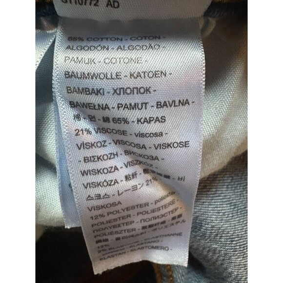 Levis 726 Flare Jeans Size 25 Womens Blue Denim Water - Picture 10 of 11